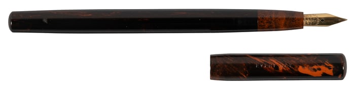 A.A. WATERMAN: Black & Red Hard Rubber Eyedropper, c.1905