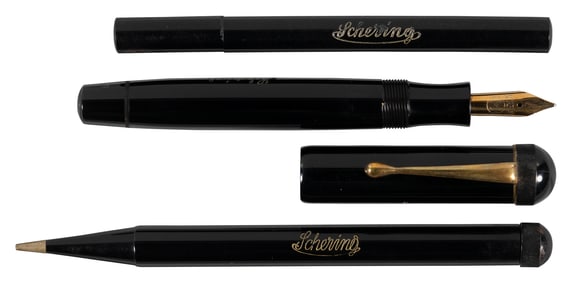 MONTBLANC / SCHERING: Doctor's FP, Pencil & Thermometer Set, BHR, 1930s
