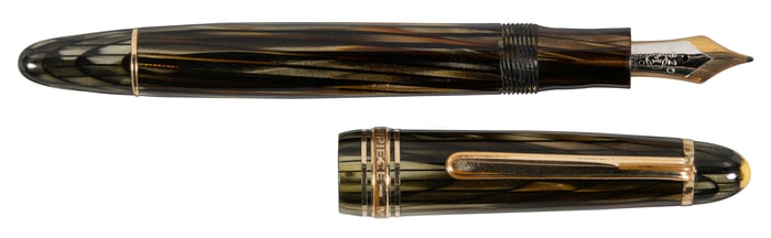 MONTBLANC: #144 Masterpiece Striated Green FP, c.1950
