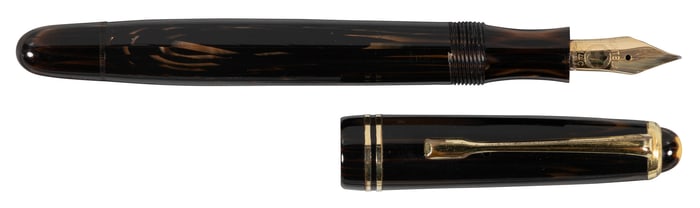 MONTBLANC: 244-G Tiger's Eye Celluloid FP, 1950s