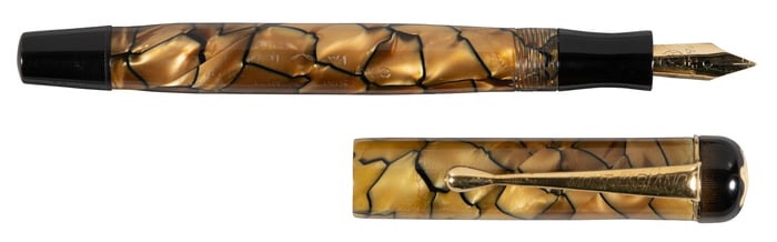 MONTBLANC: #322K Brown Celluloid FP, 1930s