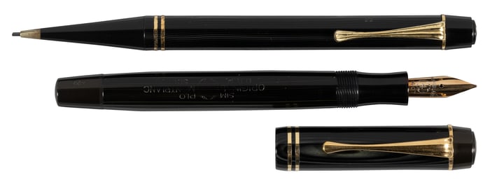 MONTBLANC #422 Tiger's Eye FP & #53 Pencil Set
