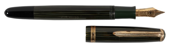 OSMIA / FABER-CASTELL: No. 884 Green Celluloid FP, c.1950