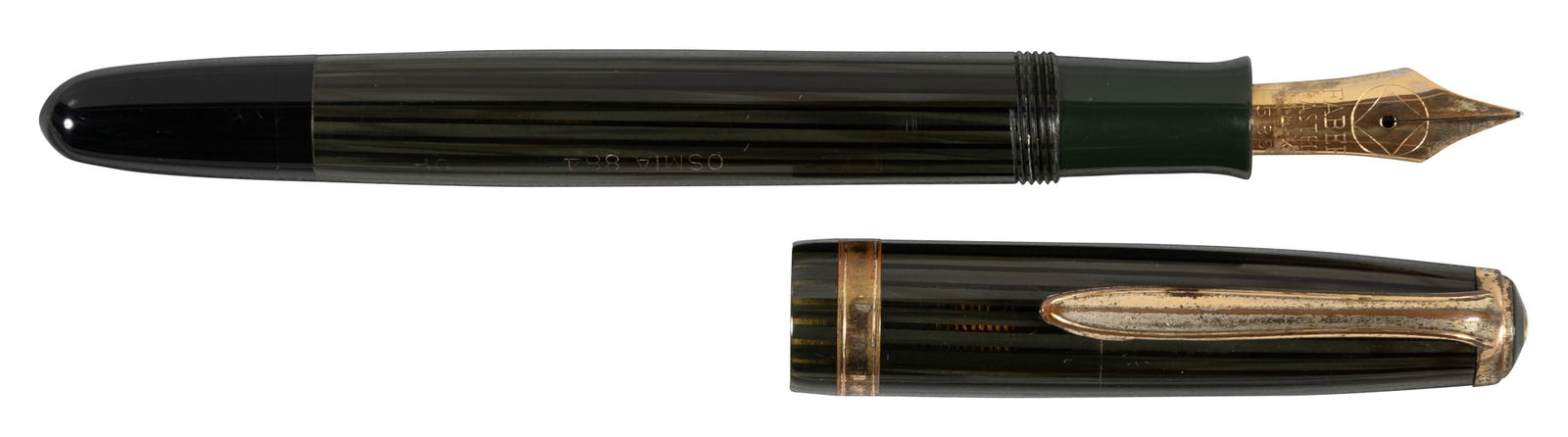 OSMIA / FABER-CASTELL: No. 884 Green Celluloid FP, c.1950 (1 of 2)