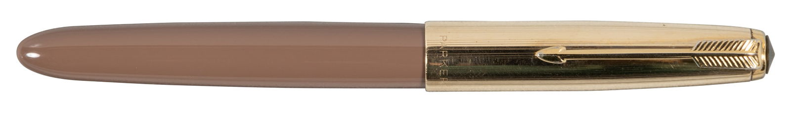 PARKER 51: Demi, Cocoa Brown & 14K Gold-Filled Aerometric FP, 1950s (1 of 2)