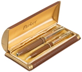 PARKER 51: Buckskin Beige EMPIRE" Cap FP/Pencil Set