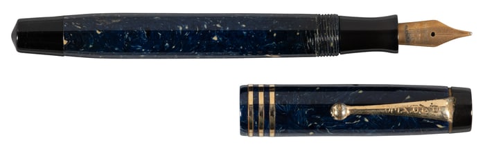 PARKER: Duofold (Jr. or Lady) Lapis Blue Button-Filler, 1930s