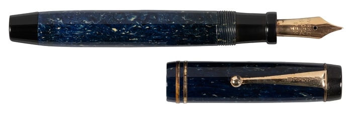 PARKER: Duofold Jr. Lapis Blue Button-Filler, c.1930