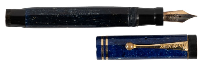PARKER: Duofold Jr. Lapis Blue Button-Filler, c.1930