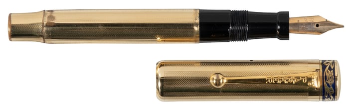 PARKER: 18K Rolled Gold Overlay Duofold Jr. FP, c.1925