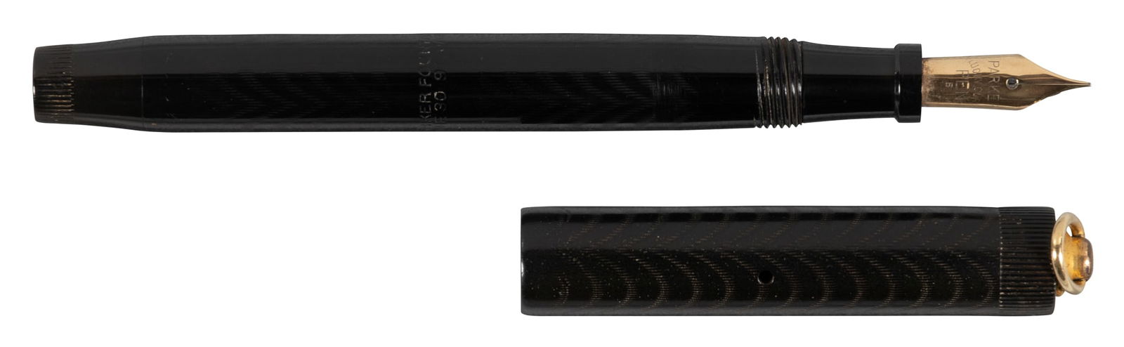 PARKER: Chased BHR Lucky Curve Ringtop Fountain Pen (1 of 2)