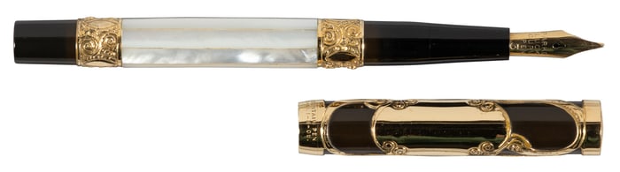 PARKER: #15 BHR Eyedropper, M-O-P Panels, GF Filigree, 1906