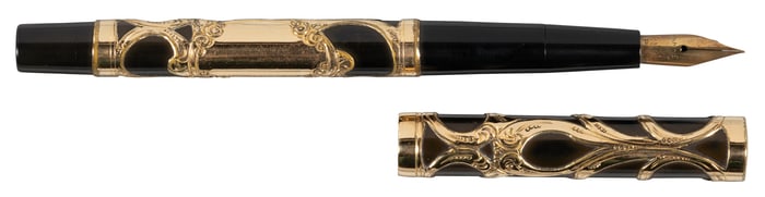 PARKER: No. 16 Gold Filigree Eyedropper Fountain Pen