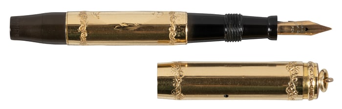 PARKER: #40 Gold-Filled Overlay Ringtop FP, c.1915