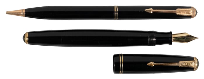 PARKER: Vacumatic Streamline Jr. FP & Pencil Set, Black