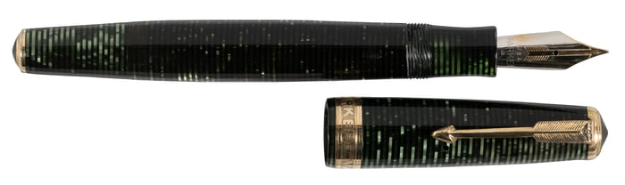 PARKER: Vacumatic Band FP, Green, Excellent, c.1937