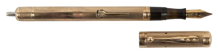 WATERMAN: 9K Gold FP / Pencil Combination, c.1920s