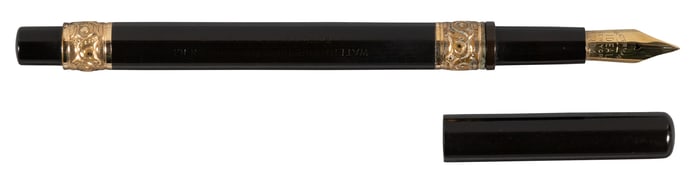 WATERMAN: #4 BHR Eyedropper Fountain Pen, Gold Bands