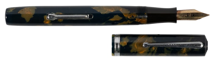 WATERMAN: #94 Brown Celluloid Lever-Filler FP, 1930s