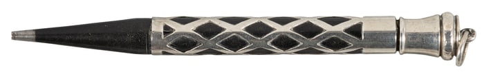 [VARIOUS]: Ringtop Silver Filigree Overlay Pencil, 1920s