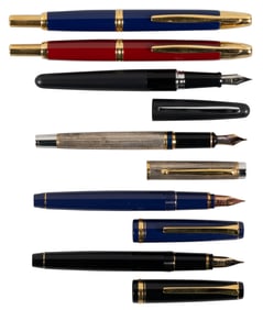 PILOT-NAMIKI: Lot of 6 Fountain Pens * Vanishing Point, Etc