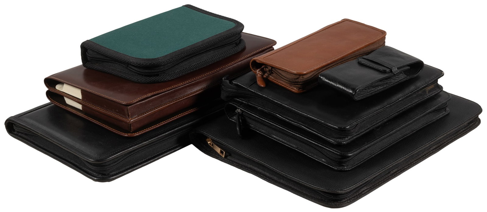 8 Leather Pen Cases * Namiki, Visconti, Etc.: Heading: Section 6: Pen Storage Author: Pen Storage Title: Pen Carrying and Storage Cases: Lot of Eight * Namiki, Visconti and Other Makers Place Published: Various Places Publisher: Date Publish