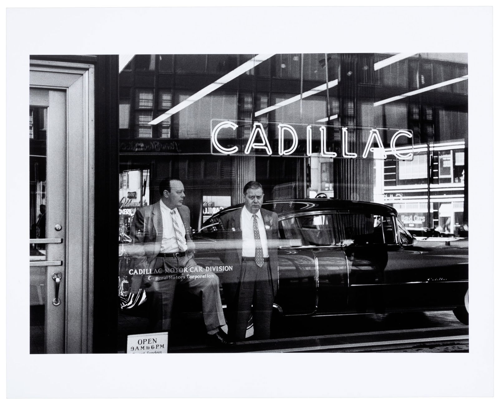 Cadillac, NY signed by William Klein: Heading: Author: Klein, William Title: Cadillac, New York Place Published: Publisher: Date Published: Negative: 1955; later print. Description: Gelatin silver print. Image: 31.2x4