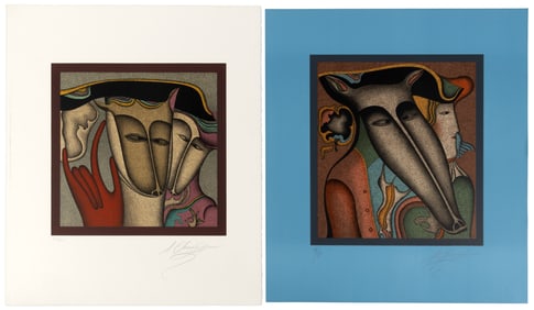 Two lithographs signed by Chemiakin