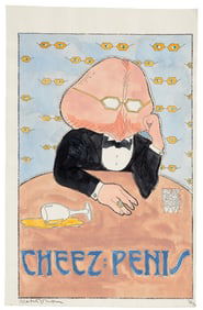 Cheez Penis - original art, parody of Goines