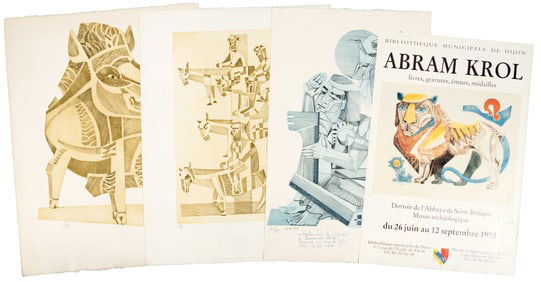 Four signed works by Abram Krol