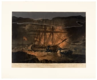 Robert Dodd aquatint, Hermione besieged