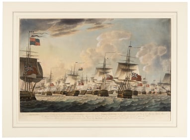 Robert Dodd hand-colored aquatint