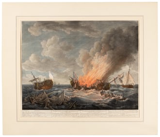 Hand-colored aquatint after Richard Paton