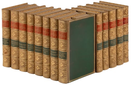 Excellently bound set of Stevenson's Works