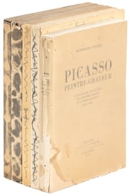 2 Picasso catalogues w/ 8 lithographs