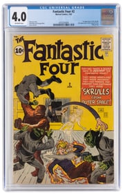 FANTASTIC FOUR #2 * CGC 4.0 * 1st Skrulls