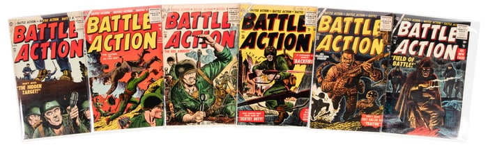 BATTLE ACTION #s 16-20, 22 * Lot of Six Comics