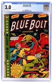 BLUE BOLT #105 * CGC 3.0 * Classic Cole Cover