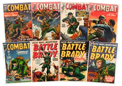 COMBAT #s 2-6 & BATTLE BRADY #s 11, 12, 14