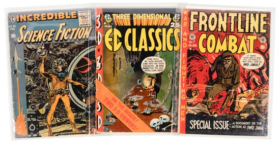 Three EC Comics with covers by Kurtzman and Wood