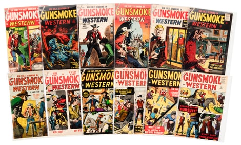 GUNSMOKE WESTERN #s 34, 37-42, 44-46, 48, 49 * Twelve Comics
