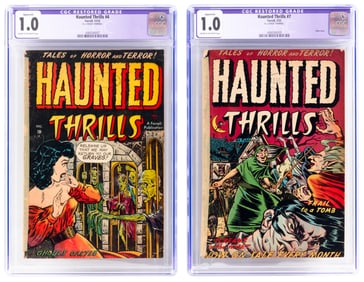 HAUNTED THRILLS #s 4 & 7 * Boozy Nightmares * Jungle Fever