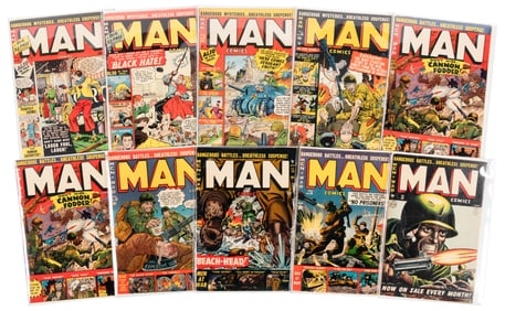 MAN COMICS #s 5, 6, 9-15 * Lot of 10 Comics