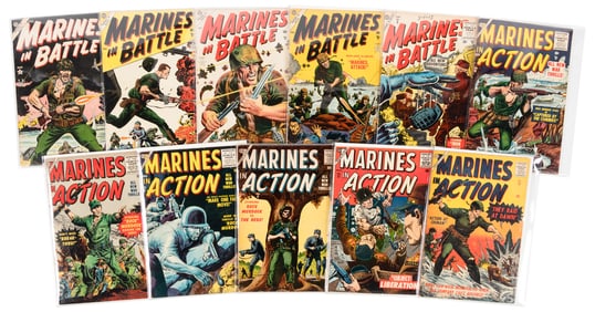 MARINES IN BATTLE #1-9, 11, 13 * Lot of 11 Comics