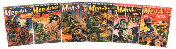 MEN IN ACTION #s 2, 3, 5, 7, 9 * Lot of 5 Comics