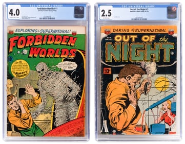 OUT OF THE NIGHT #3 [&] FORBIDDEN WORLDS #11 * 2 ACG Mags