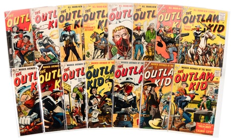 OUTLAW KID Nos. 2, 3, 5, 7-9, 11-19 * 15 Comics