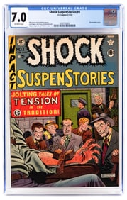 SHOCK SUSPENSTORIES #1 * CGC 7.0 * EC's Shocking Development