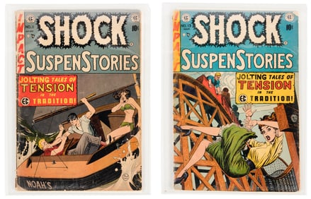 SHOCK SUSPENSTORIES #s 11 & 13 * Lot of 2 EC Comics