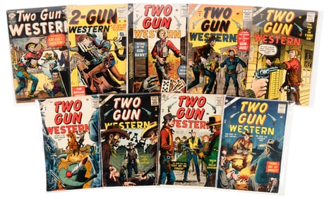 TWO-GUN WESTERN #s 4-8, 10-13 * Maneely, Ditko, Kirby
